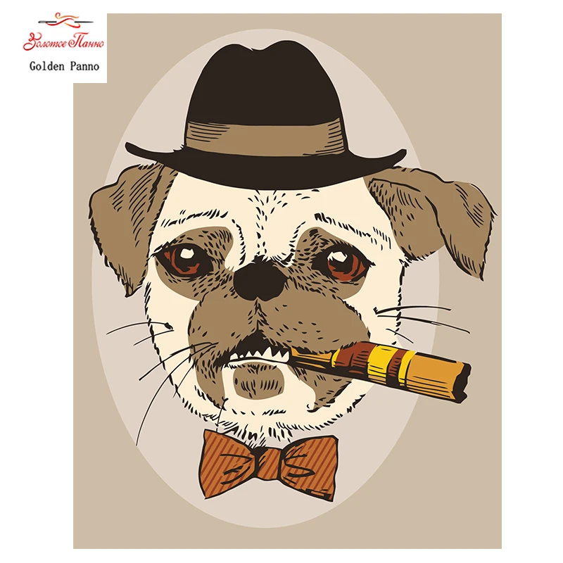 

Золотой панно, Рукоделие, сделай сам DMC 14CT набор крестиков, узор вышивка крестиком живопись, Рождество, ремесла, старая собака 1026