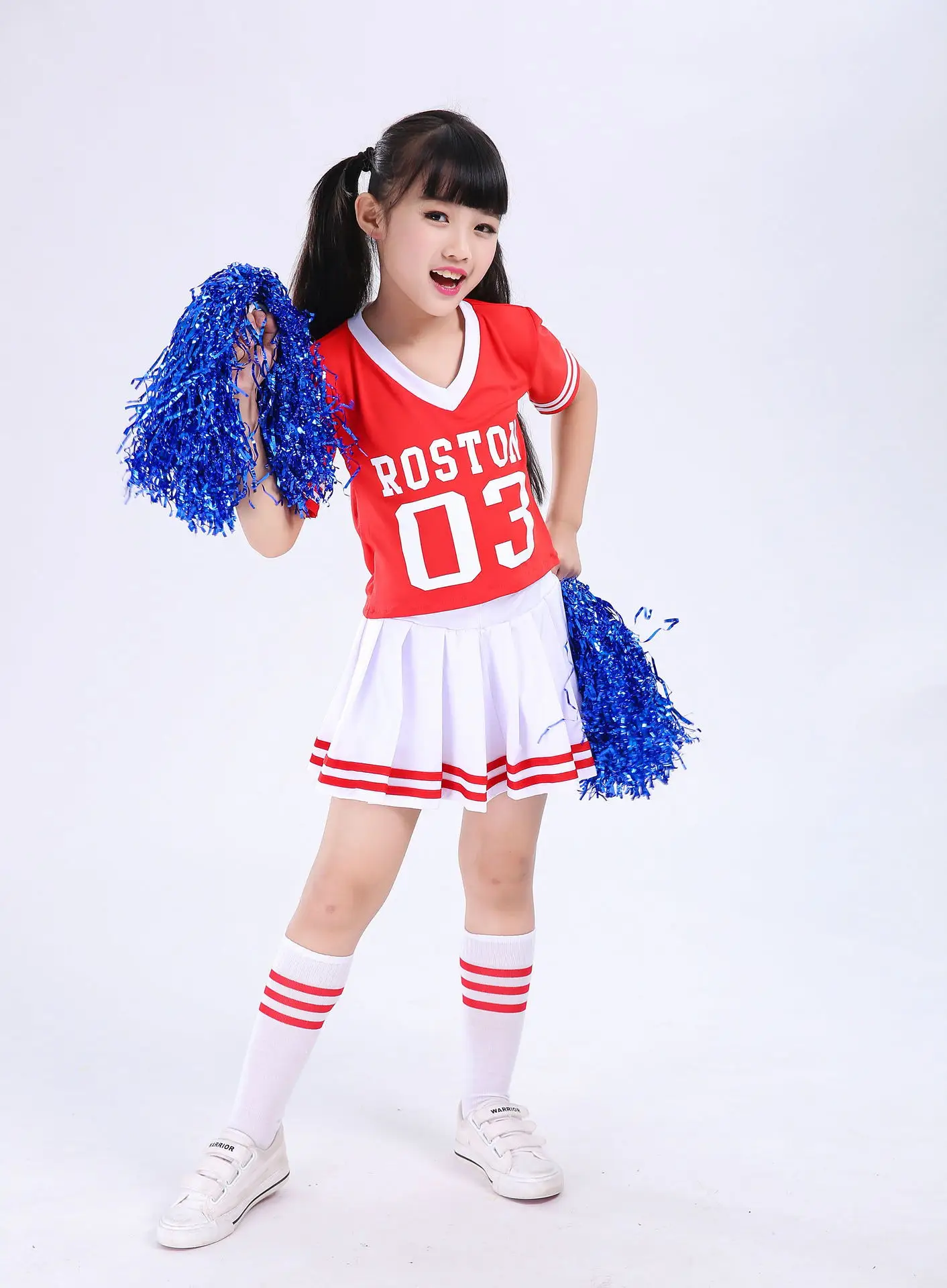 Бежевый Топ на бретелях для черлидеров cheer leaders, комплект из 2 предметов красный костюм синие танцевальные костюмы с короткими рукавами для мальчиков и девочек, детские костюмы - Цвет: Бежевый