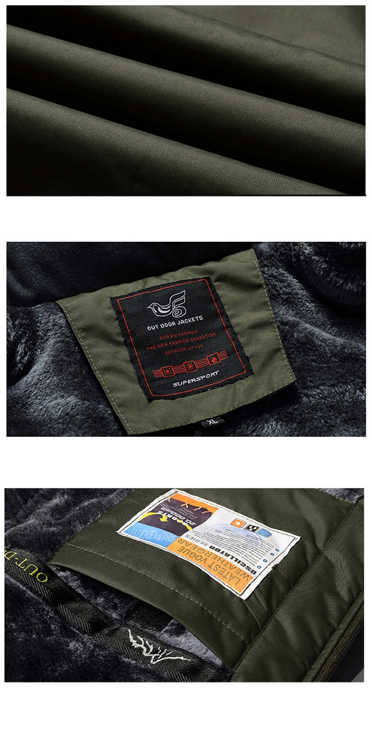 YIHUAHOO зимняя куртка мужская 8XL 9XL Толстая теплая парка пальто повседневная с капюшоном флис Мех ветрозащитный водонепроницаемый куртки ветровка для мужчин