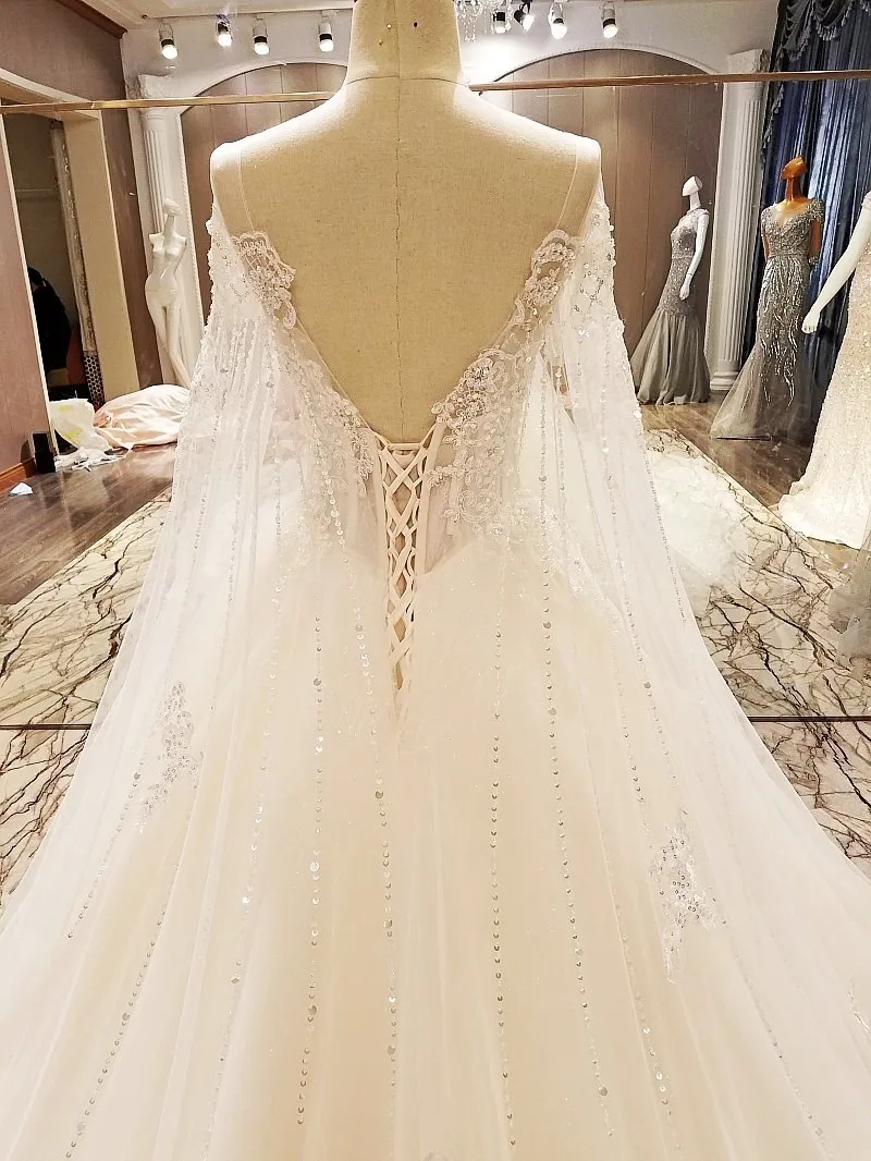 Винтажные кружевные свадебные платья с кристаллами и бусинами накидкой цвета