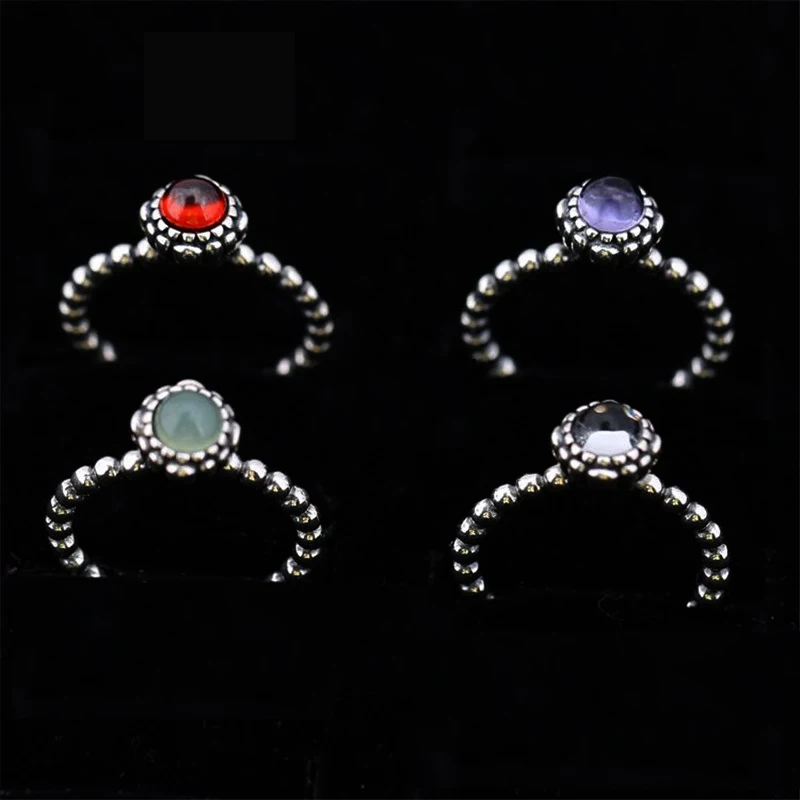 Кольцо с имитацией полудрагоценного камня на день рождения | Украшения и