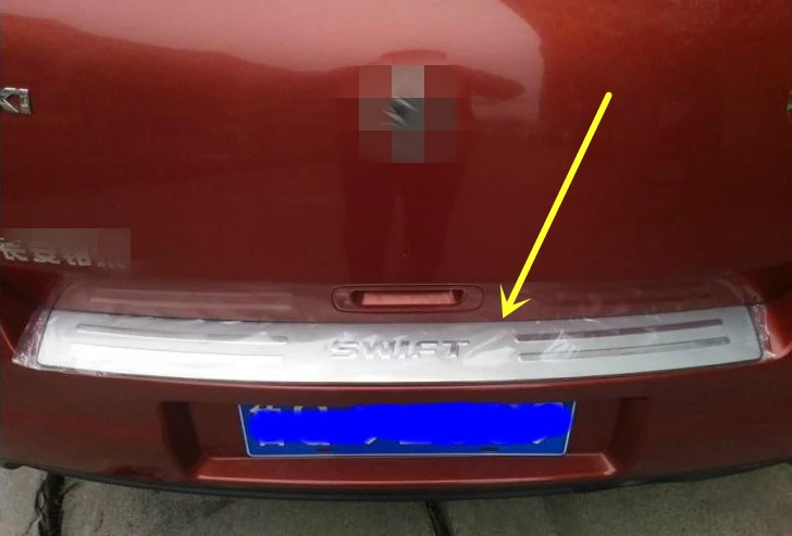 Автомобильные Внешние аргументы для SUZUKI SWIFT 2011 12 13 16 задний бампер из нержавеющей