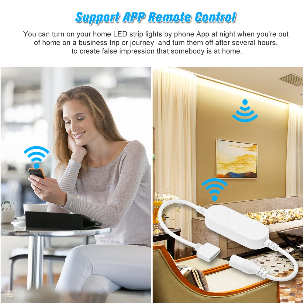 Беспроводной контроллер для светодиодной ленты Wi Fi освещения с голосовым