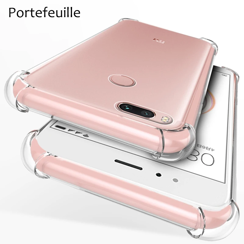 Ультратонкий прозрачный силиконовый чехол Portefeuille из ТПУ для Xiaomi Redmi 5 Plus Note 4 X 4X 4A 5A