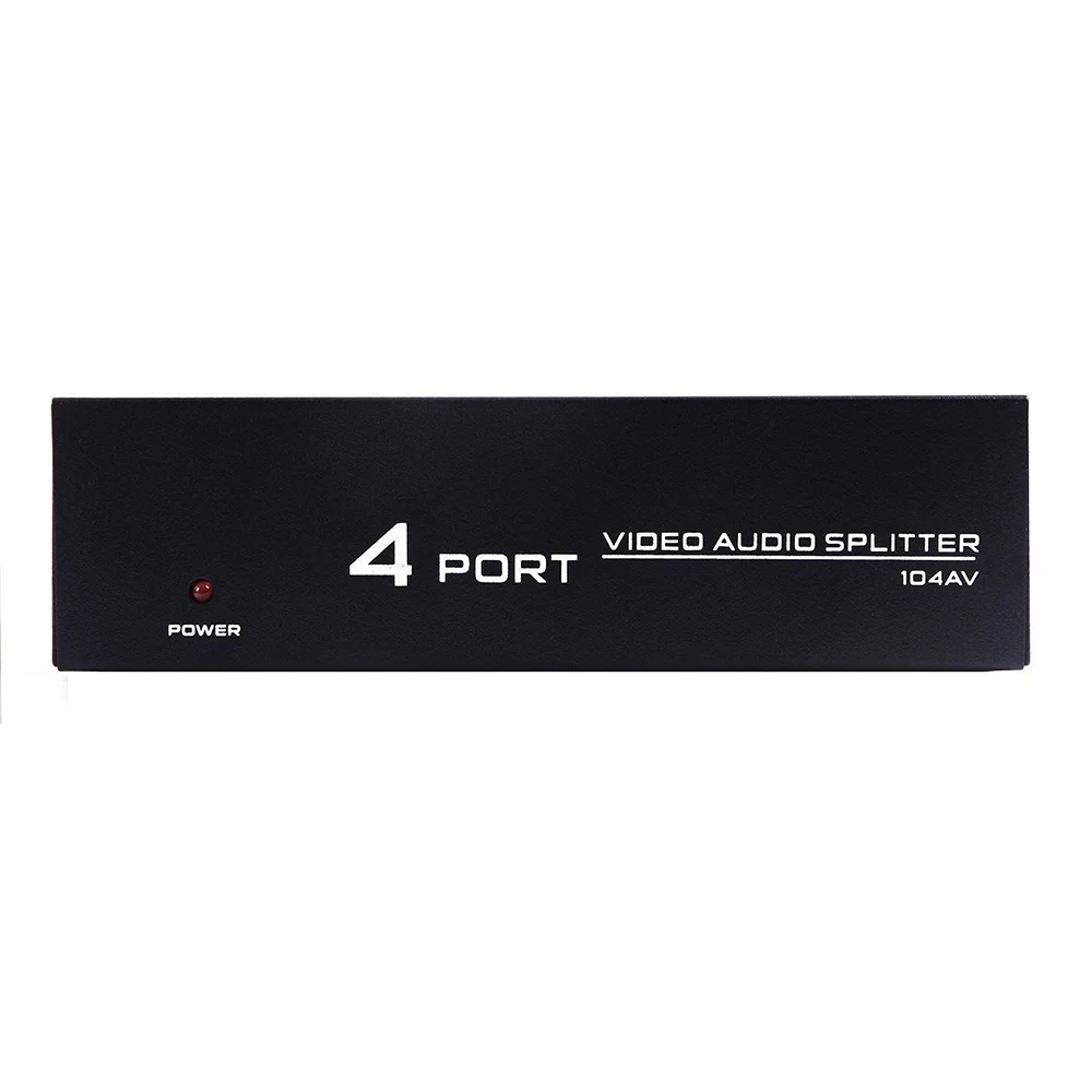 Композитный переключатель 4 в 1 для аудио и видео сигнала 1x4 Box L/R Селекторный