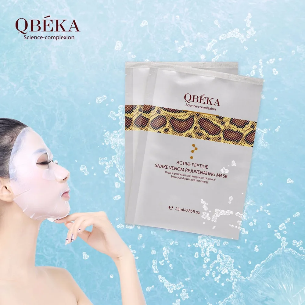 Маска для лица против морщин QBEKA с активным пептидом омолаживающая маска ядом