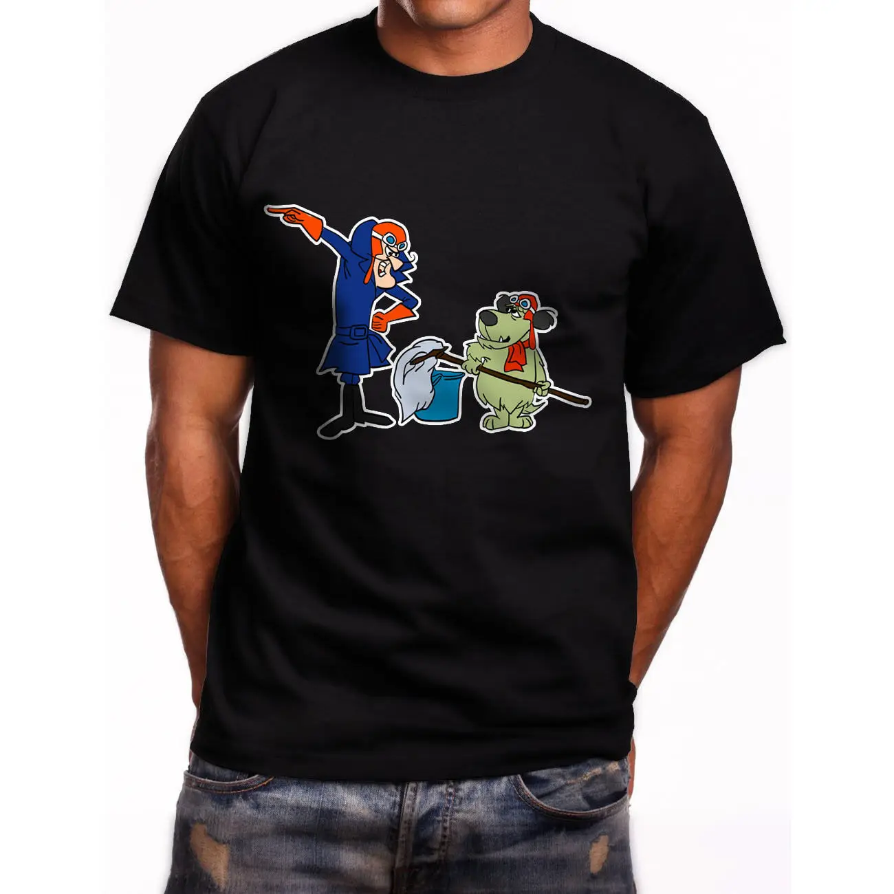 Dick Dastardly &amp Muttley Hanna Barbera Short Sleeve Printed Pure Cotton Men'S | Мужская одежда