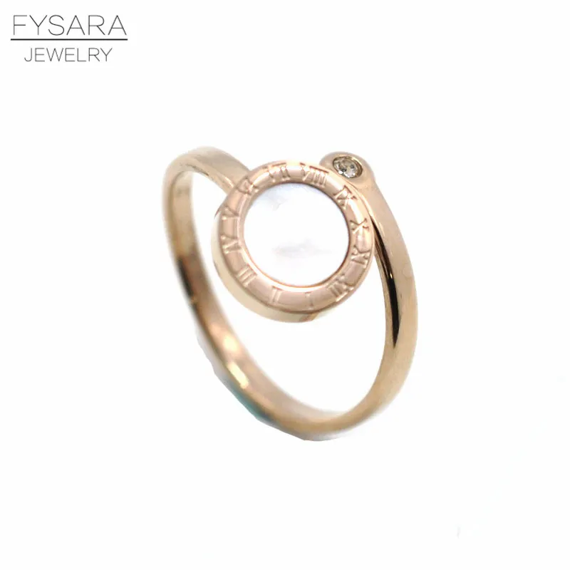 Ювелирные кольца FYSARA из натуральной ракушки для пар влюбленных с римскими
