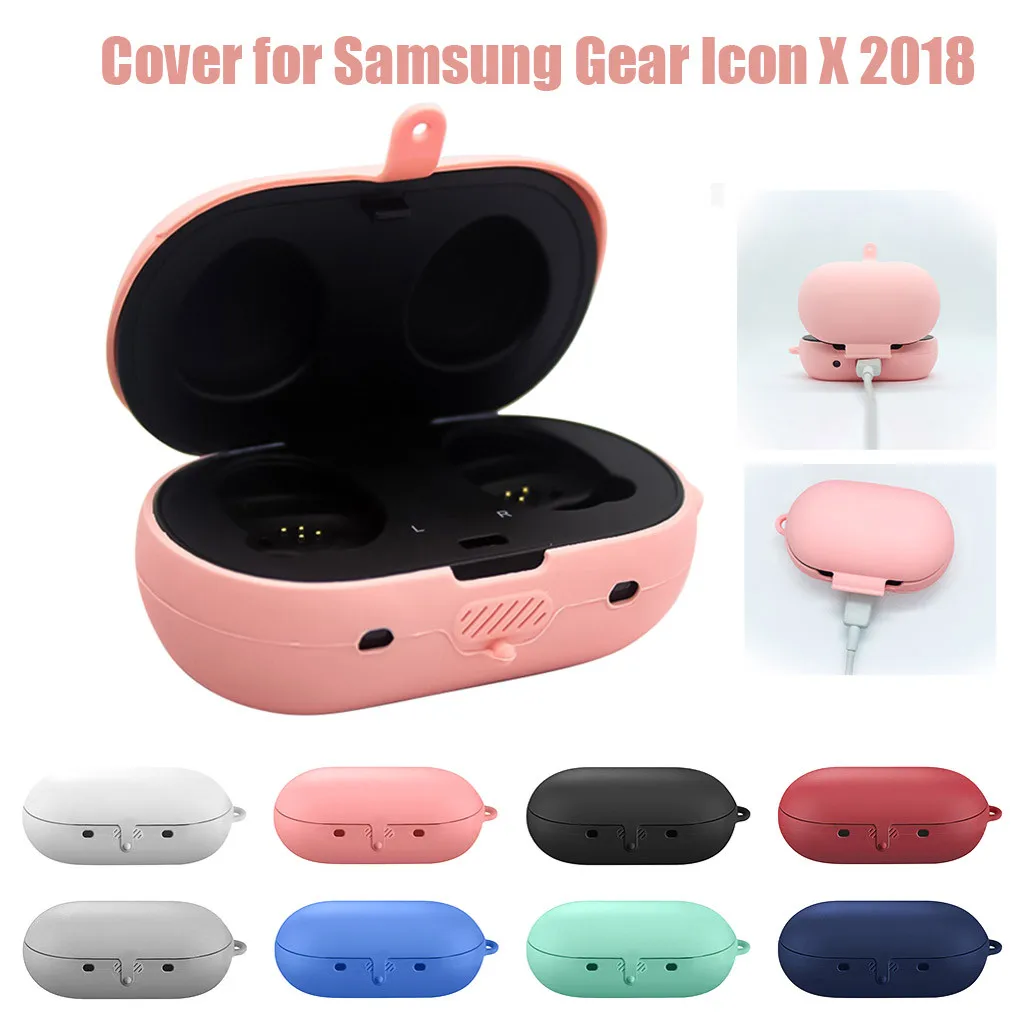 Защитный чехол кожаный для Bluetooth-гарнитуры наушников Gear Icon X 2019 яркий силиконовый