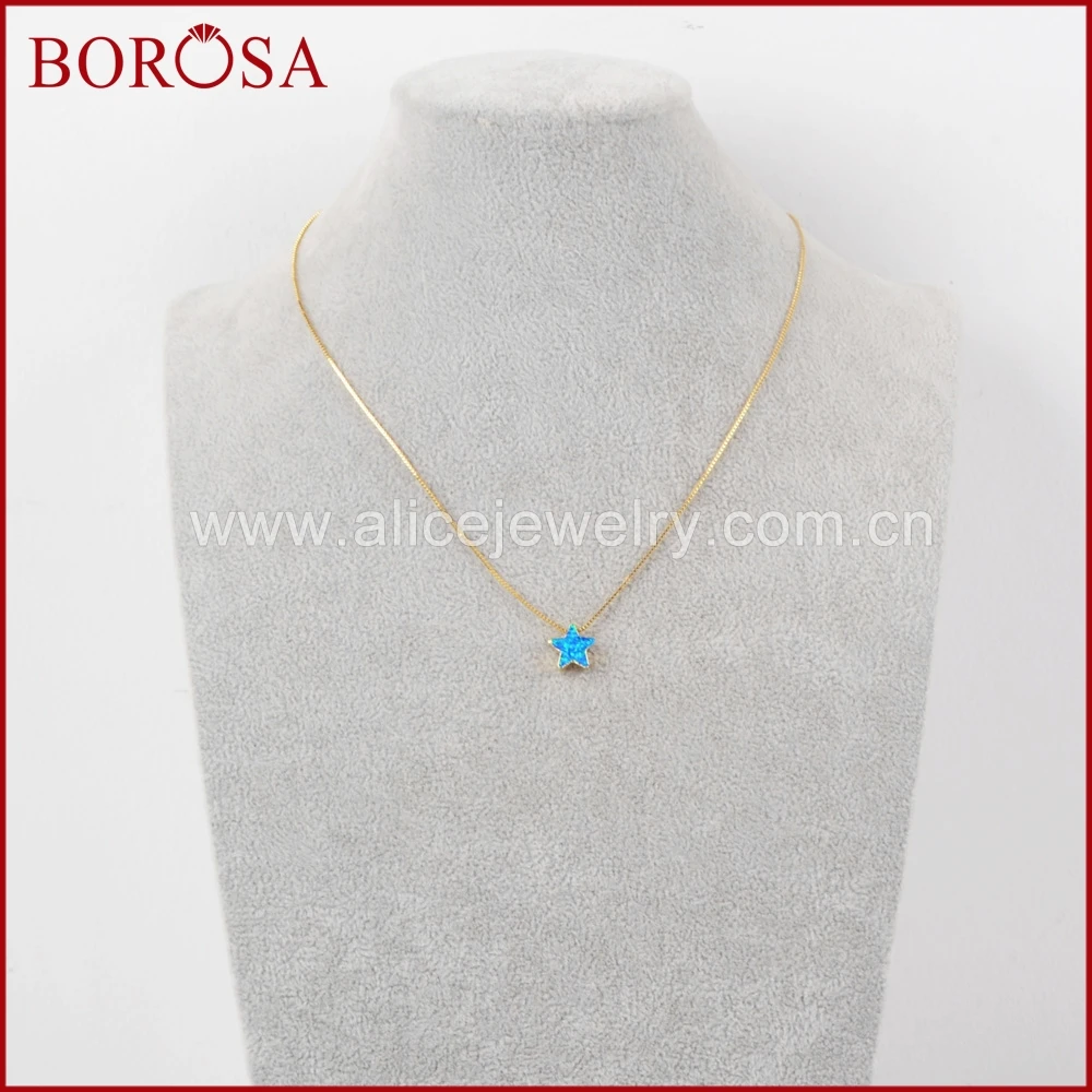 BOROSA 5/10 шт золотой цвет 10 мм звезда японский опал бусы ожерелье искусственный