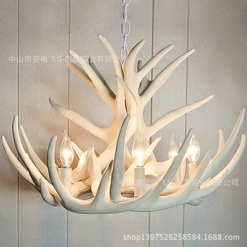 

Белый с изображением оленьих рогов люстра с оленьими рогами лампа светильник Бар Nordic сельская вилла с изображением оленьих рогов европейск...