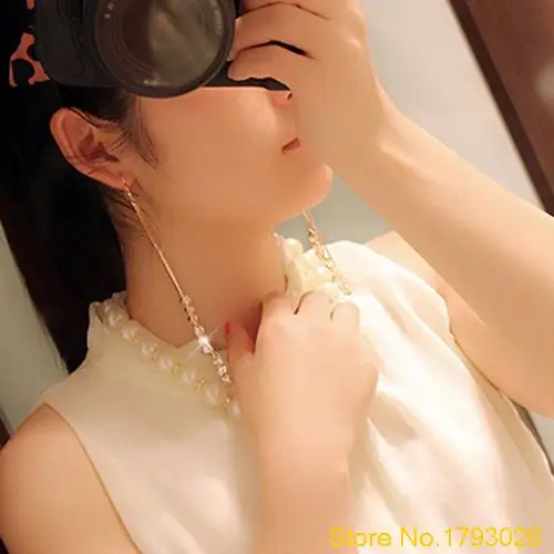 Женские серьги Стразы с длинной цепочкой кисточками висячие крючком Линейные