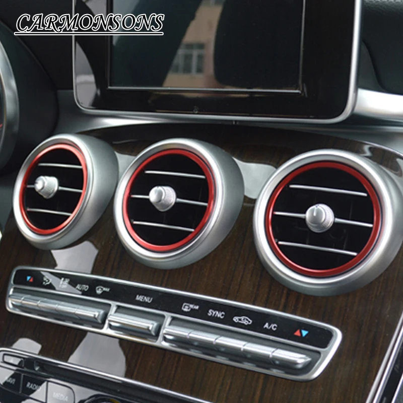 

7 шт./партия, наклейки из алюминиевого сплава для Mercedes C GLC Benz Class W205