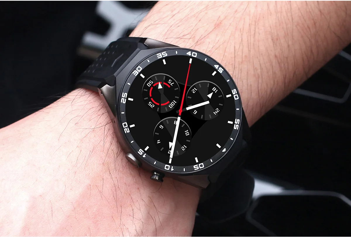 696 KingWear KW88 Android 5,1 1,39 ''экран 3g Smartwatch телефон MTK6580 512MB 4GB gps Шагомер Умные часы для мужчин