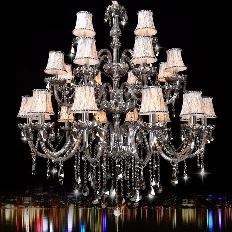 Винтажная люстра с большим дымом 24 шт.|chandelier crystal light|black chandelierblack chandelier |