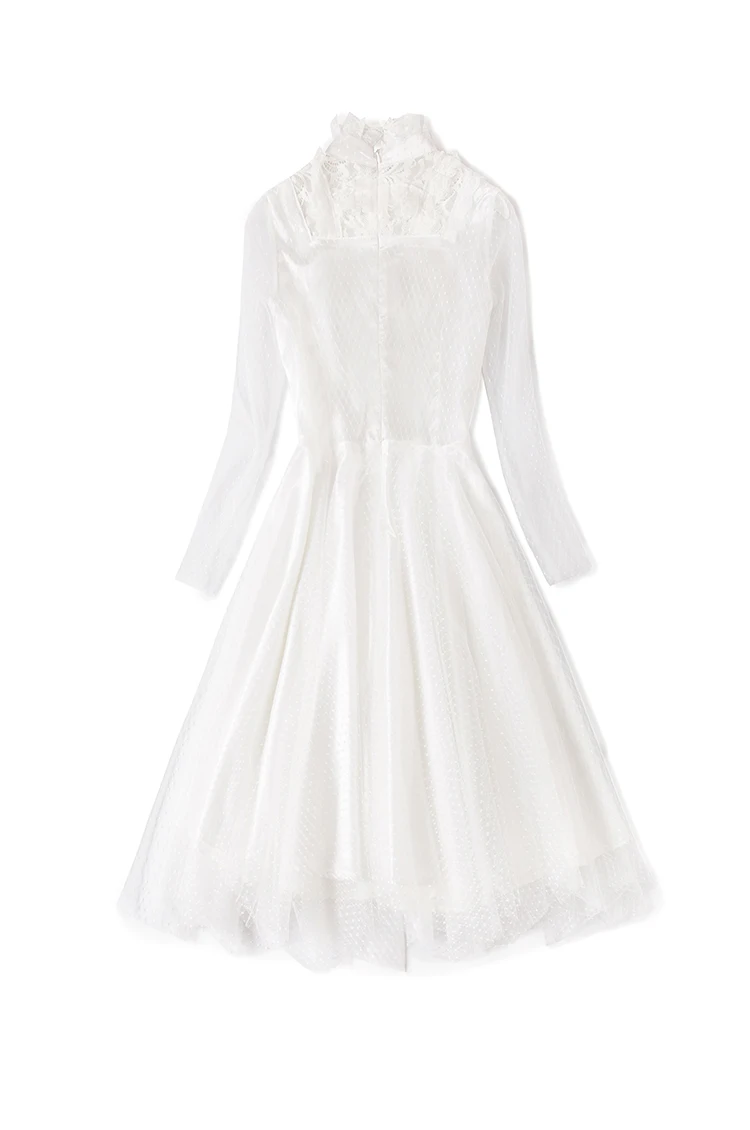 Женское длинное платье в европейском и американском стиле Сетчатое кружевное