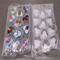 12pcs classic catholic plastic box heart shaped box rosary necklace box rose necklace box the picture is random
