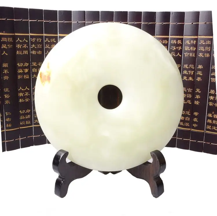 

Afghanistan jade ornaments jade coin ruler buckle lucky draw furniture decoration peace 800052