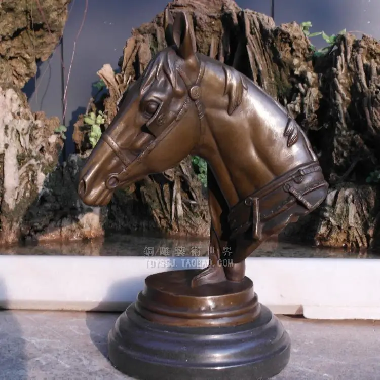 Старое античное Латунное Искусство и ремесла украшение лошади ганганнама