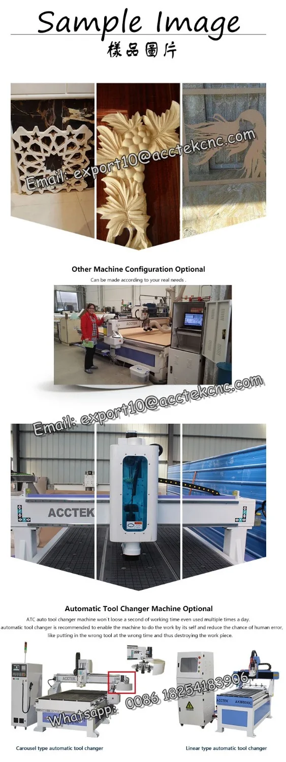 Настоящая картинка CNC гравировальный станок с ЧПУ для различных материалов в