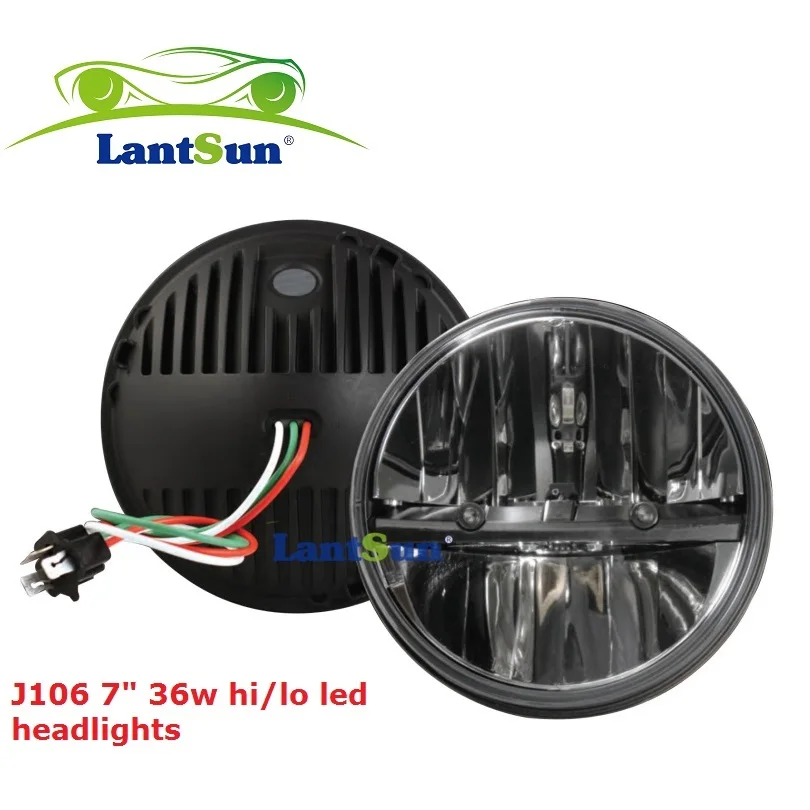 

Pair J106 round 7inch 36w led headlight for wrangler TJ LJ JK, CJ-7, CJ-8 Scrambler auto products Lantsun