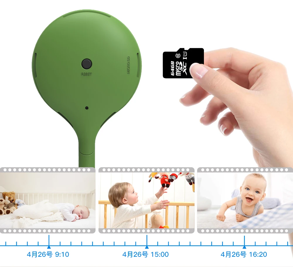 Умный дом детский монитор плач сигнализация мини Wifi камера 1080P HD Облачное