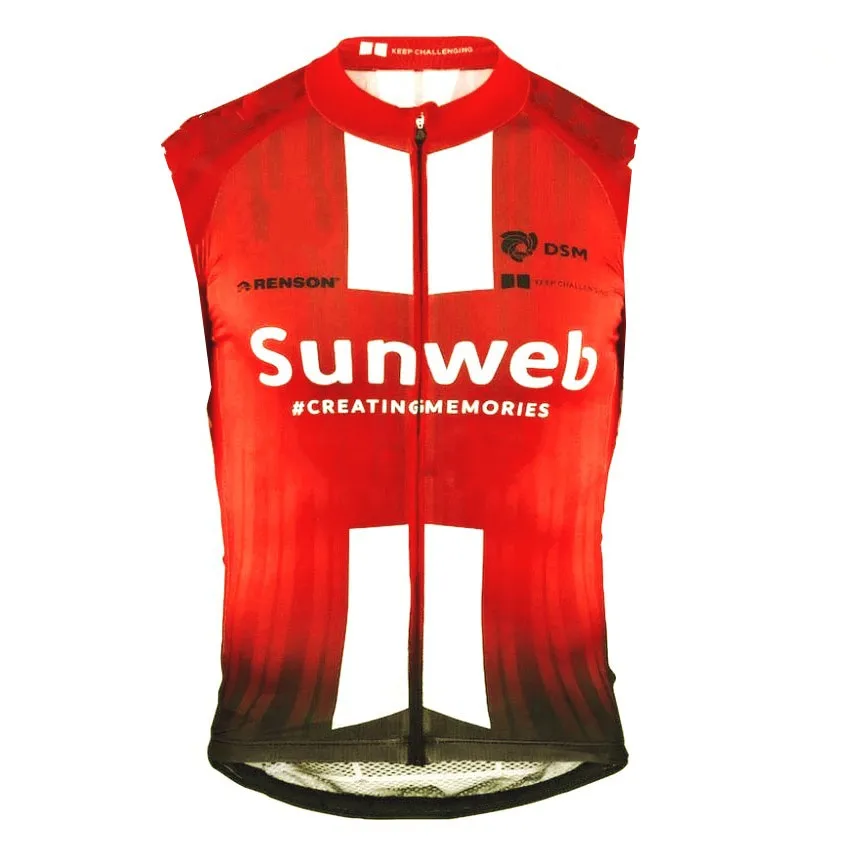 sunweb pro team groupama FDJ ветронепроницаемый жилет для велоспорта, ветронепроницаемый жилет без рукавов для велоспорта, ветронепроницаемый жилет, Быстросохнущий Ropa Ciclismo - Цвет: sunweb
