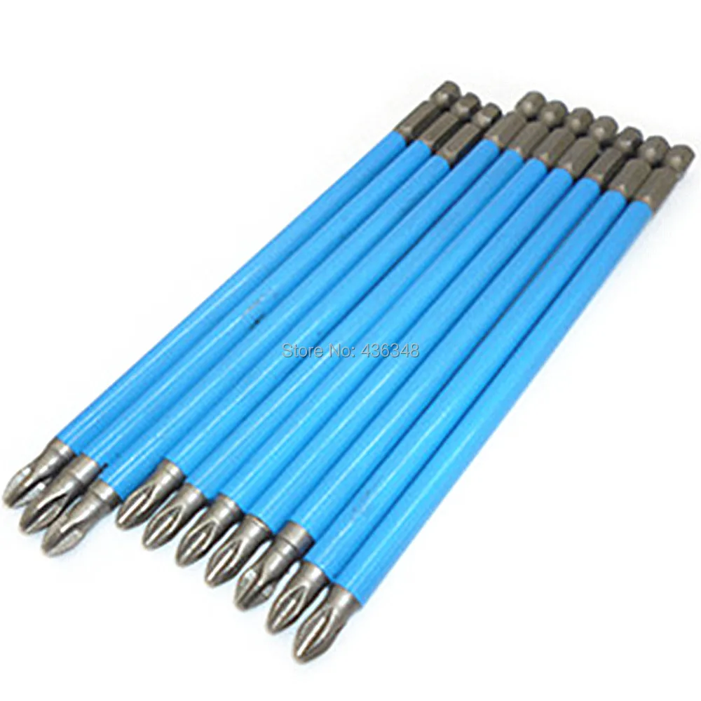 10x150 мм длинные магнитные отвертка Philips Bits Phillips No 2 Bit Нескользящая электрическая 1/4