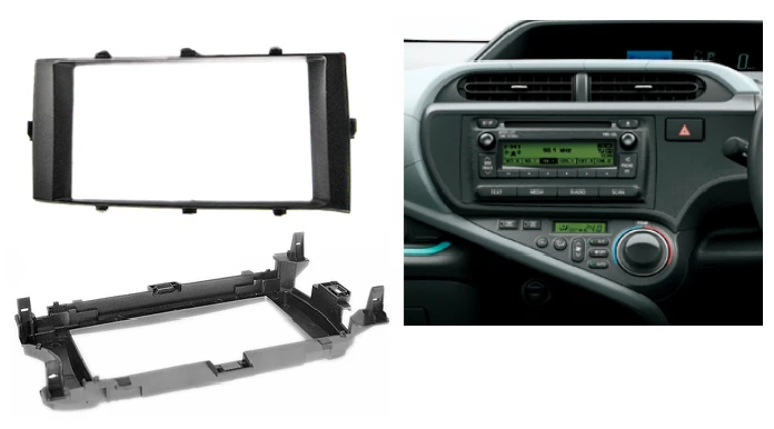 Двойной Din фасции для Toyota Aqua Радио DVD стерео панель приборной панели Установка