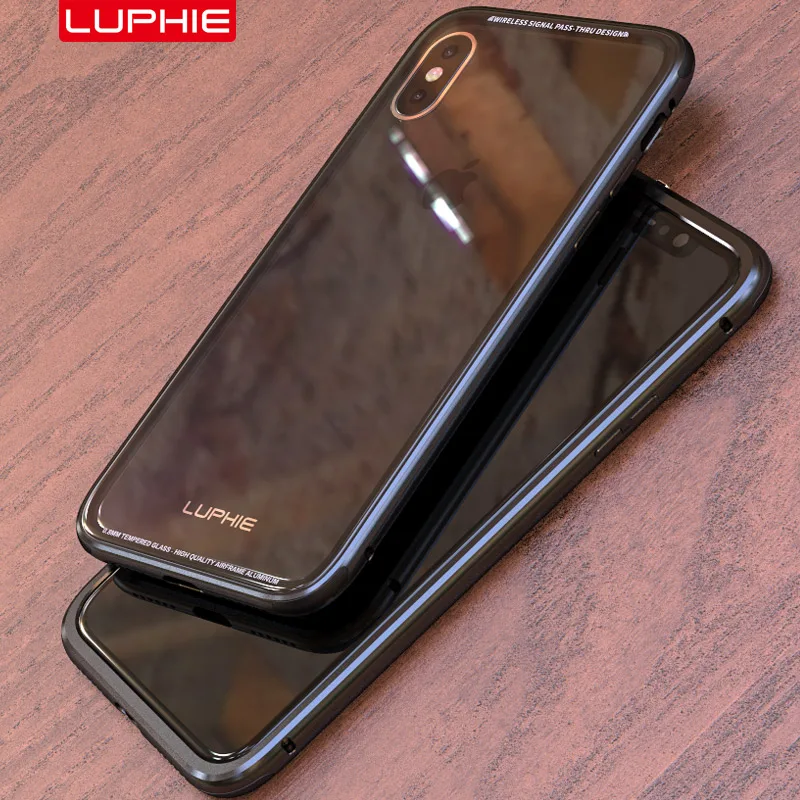 LUPHIE Марка Оригинальный Роскошный Алюминий металлический бампер для iPhone X с