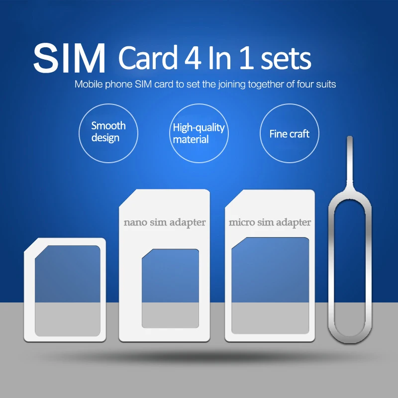 Адаптер трансформер для Sim карты 4 в 1|Адаптеры SIM карт| |