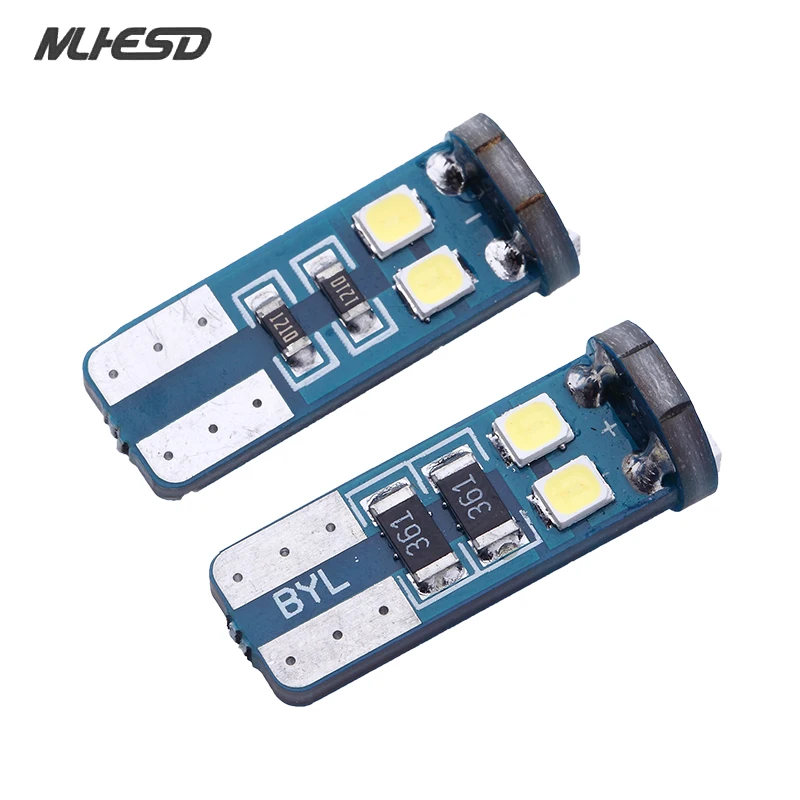 100 шт. супер яркий T10 W5W светодио дный лампы 194 168 2835 6SMD Canbus Нет Ошибка 12 В Авто