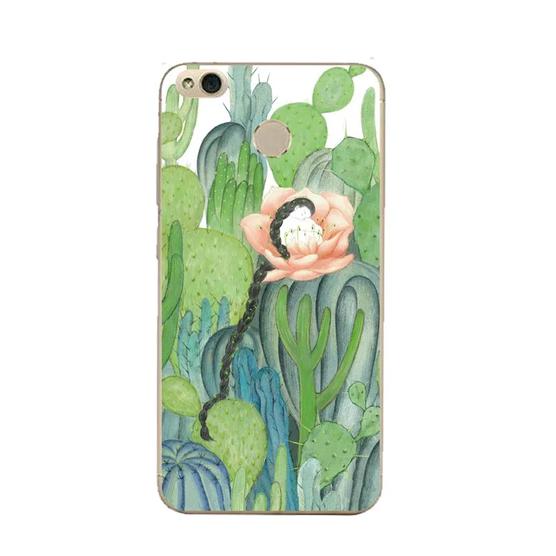 Мягкий прозрачный чехол для телефона из ТПУ с изображением лотоса xiaomi redmi 4x 4a note5a