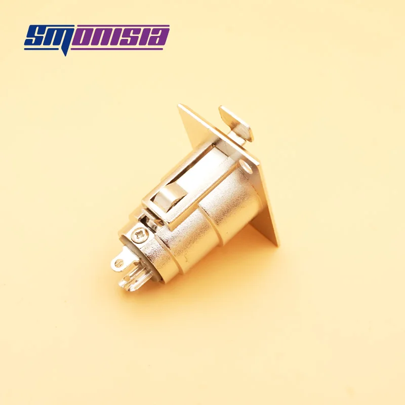 Smonisia 10 шт./лот 3-контактный разъем XLR YS1K3F2 никелированный 4P гнездовой Панель