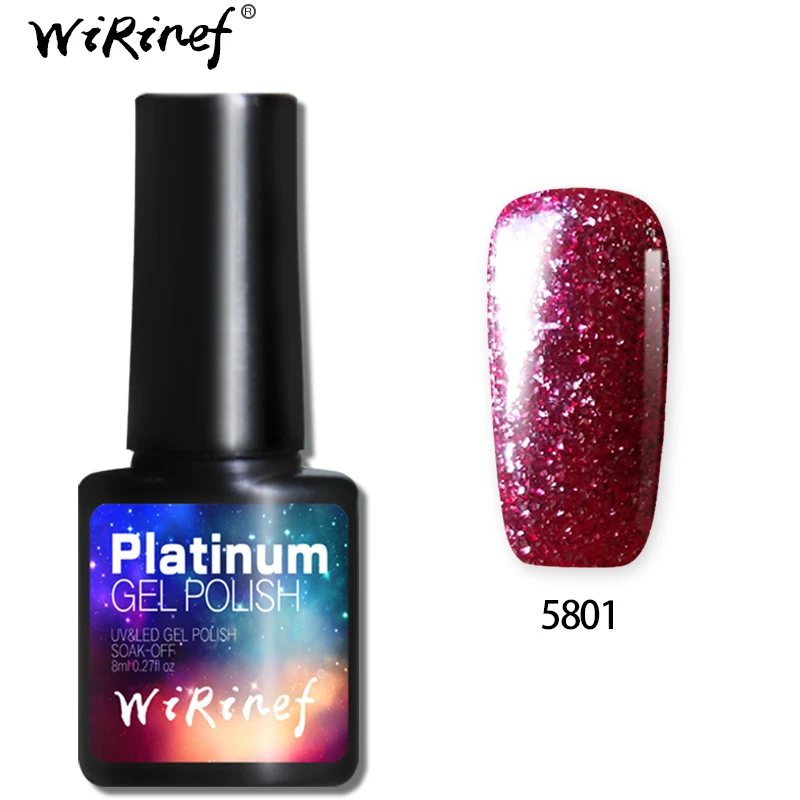 

WiRinef 10 цветов супер блестящие платины лак для ногтей Гель-лак Звездное эффектом блеска УФ Led лак для нейл-арта яркий гель