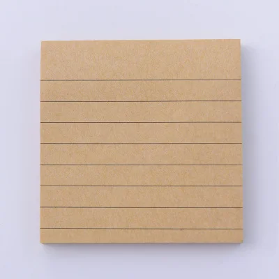 Kraft paper color 1 шт./компл. сплошной Цвет Блокнот Канцелярский набор бумаги для заметок на клейкой основе, 80 страниц Стикеры маркер Закладка квадратный блокнот Стикеры - Цвет: Kraft paper color