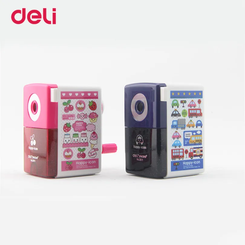 

Deli 2017 new Cartoon Pencil sharpener kawaii Stationery office accessories manual pencil sharpener for students school chancery