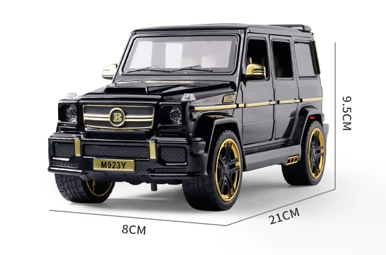 Горячая 1:24 Масштаб колеса литья под давлением автомобиль Benz brabus suv металлическая модель G65 с светильник и звук вытяните назад игрушки коллекция для подарков