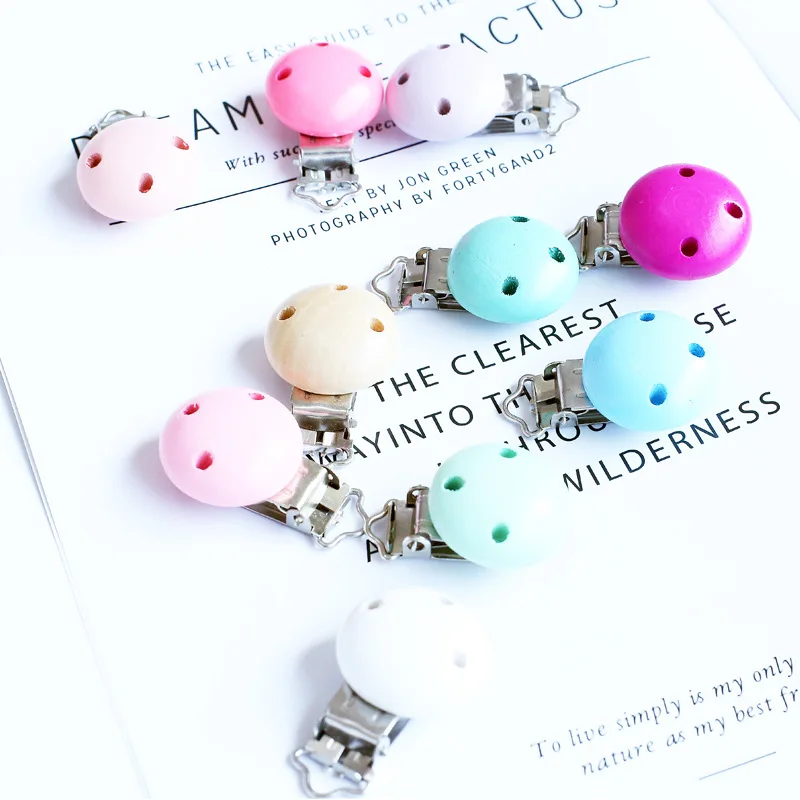 5 шт. деревянная цветная прищепка для соски Macaron color DIY инструмент бисера зажим