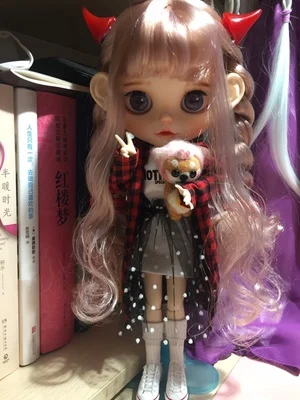 Ручная работа, 2 шт./компл. модная футболка+ кружевное платье, для Pullip Кукла Одежда 1/6 модные Костюмы для Blyth кукольные аксессуары для куклы Барби