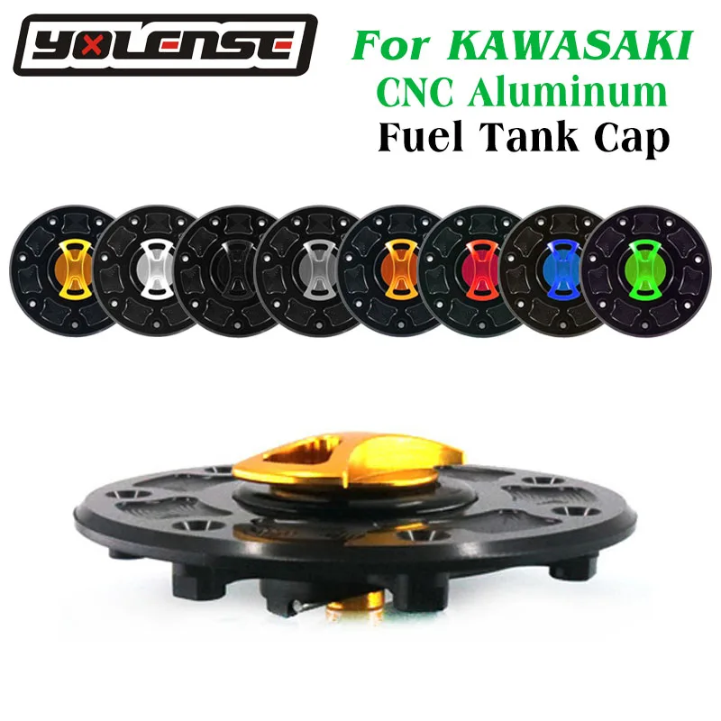 

For KAWASAKI NINJA 500 EX500 500R ZX-6R ZX-7RR ZX-9R ZRX-1100 ZX-11 Motorcycle CNC Fuel Tank Cap Gas Oil Tank Cover Petrol Cover