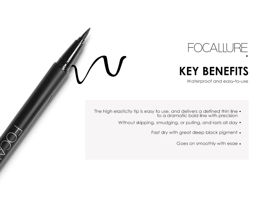 Новая Профессиональная жидкая подводка в ручке подводка для глаз Карандаш 24 продолжительное время Водонепроницаемая ручка focallure