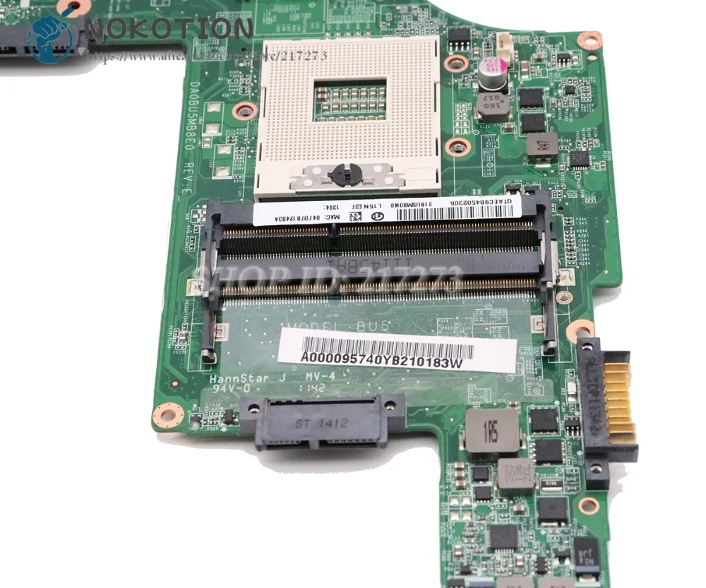 NOKOTION для Toshiba Satellite L730 L735 материнская плата ноутбука HM65 DDR3 A000095740 DA0BU5MB8E0 основная |