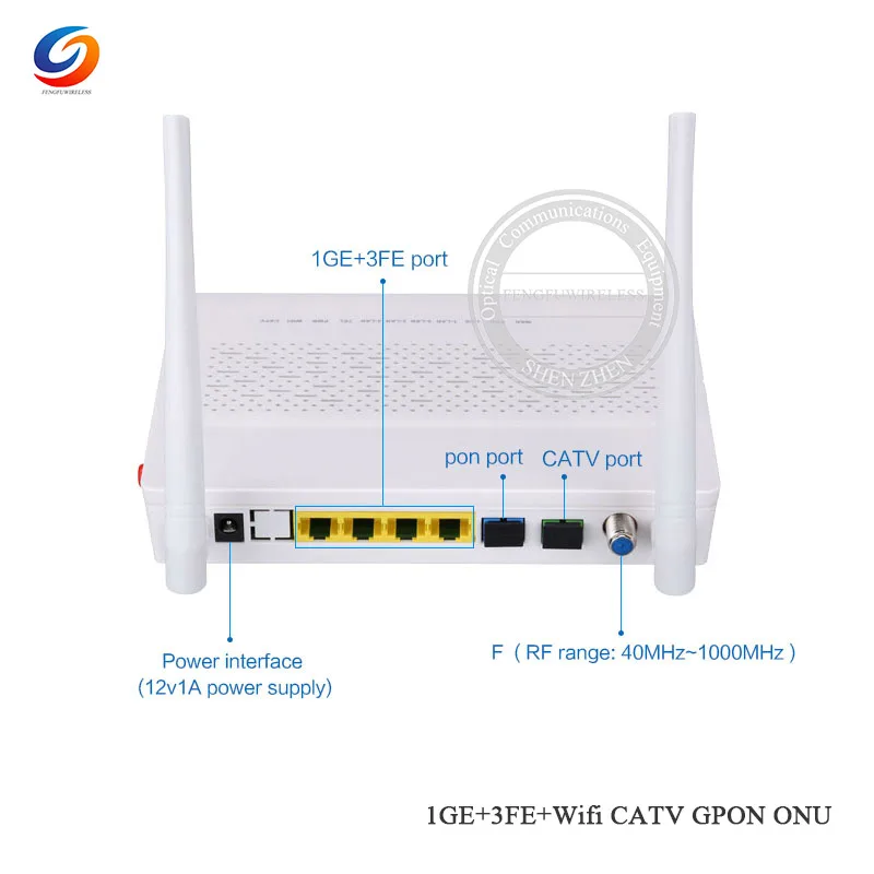 2019 Лидер продаж 1GE + 3FE CATV WIFI GPON/EPON ONU ONT роутер совместимый с Huawei ZTE GPON EPON английская