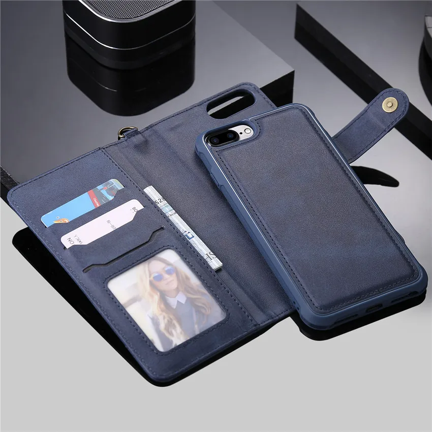 Роскошный брендовый Магнитный чехол-кошелек для Iphone 8, 7 Plus, Fundas, кожаный чехол-подставка, держатель для карт, карман Etui для Iphone 8 plus, чехол