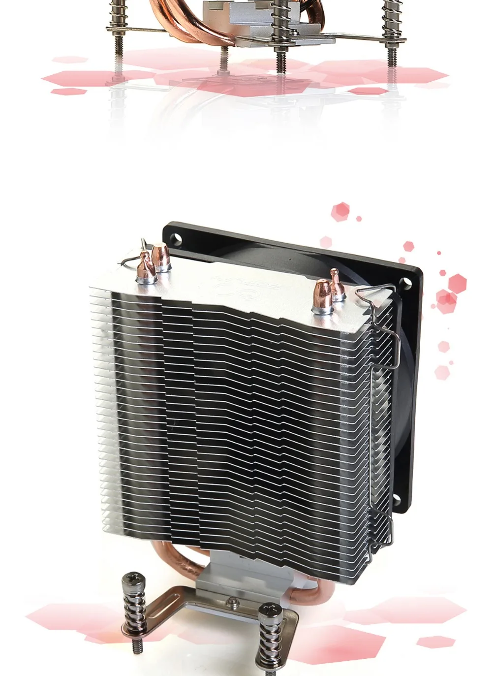 SOPLAY cpu Cooler 2 тепловые трубки TDP 95 Вт с ШИМ 3 pin 800-2000 об/мин 90 мм вентилятор охлаждения высокая производительность бесшумный радиатор