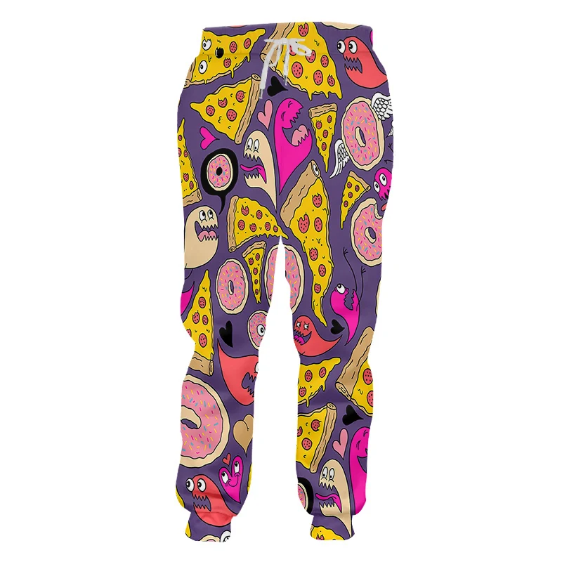 Повседневные штаны OGKB для мальчиков новинка длинная свободная одежда еды 3D брюки