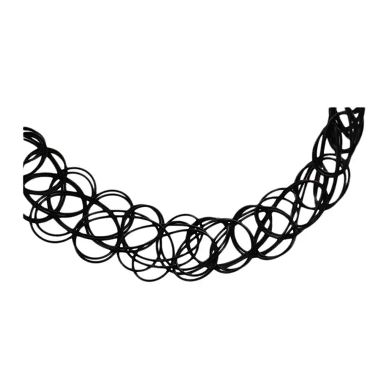 Эластичный Бохо Татуировка чокер Strand Ожерелье Черный Ретро хна винтажный