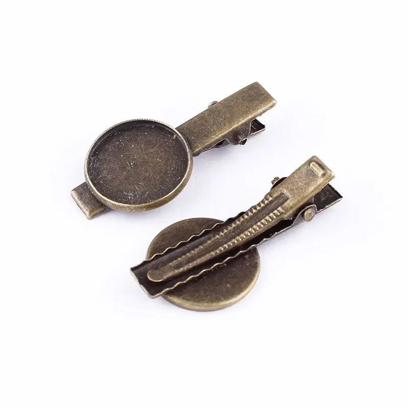 Подгонка 18 мм длина заколки для волос 41 античные бронзовые подвески оправа