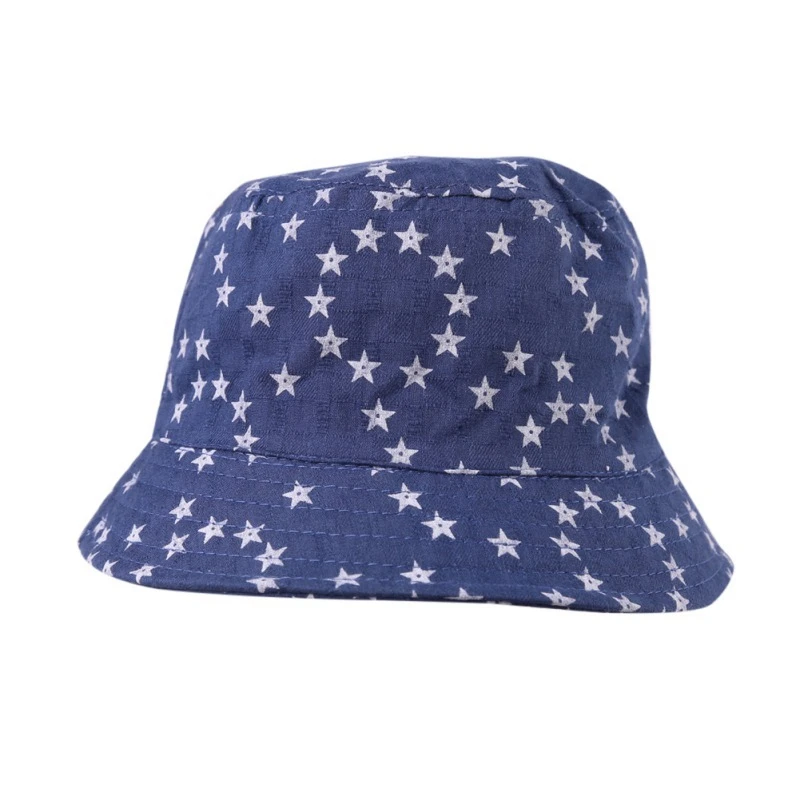 Summer Baby Girls Toddler Star Pattern Bucket Hats Caps Reversible Sun Headwear For Spring | Детская одежда и обувь
